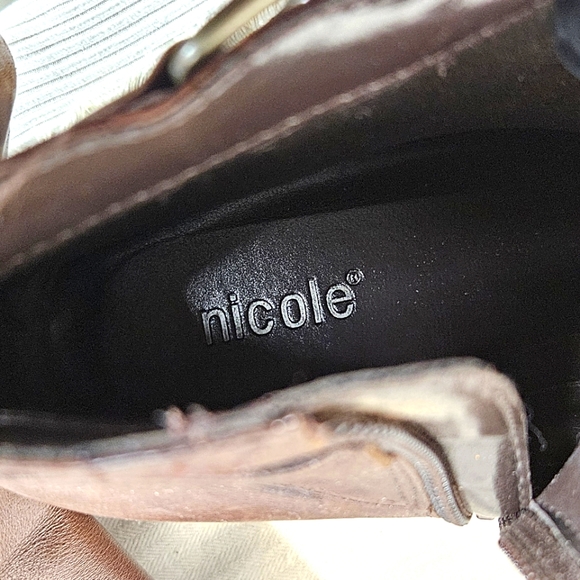 Nicole Brown Ankle Boots 8.5 Vintage - Picture 4 of 4